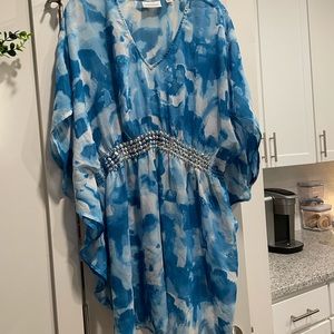 Blue/White Blouse